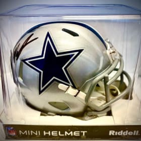 Signed NFL Mini Helmet - Christopher Vaughn, Dallas Cowboys item