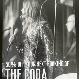 50% off The Coda (Our Band this evening!) item