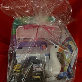 Kids Dinner and Play Set Gift Basket (Pink) item