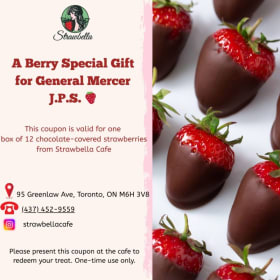 Chocolate covered strawberries (box of 12) item