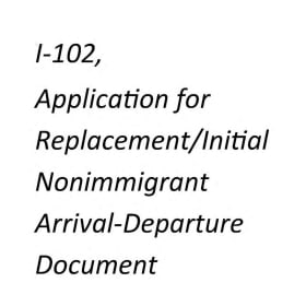 Application for Replacement/Initial Arrival-Departure  Doc. item