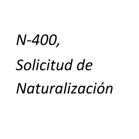Application for Naturalization item