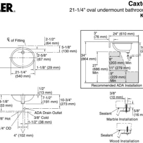 Kohler Sink - Caxton Oval Undermount item
