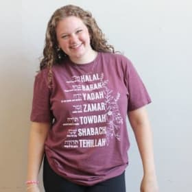 7 Hebrew Words for Praise - Shirt item