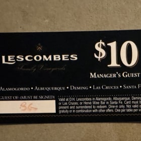 Lescombes gift card. $10 item