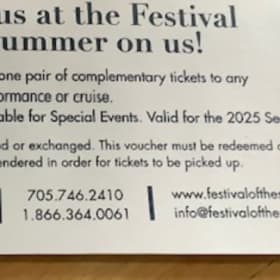 Festival of the Sound 1 pair of tickets #1 item