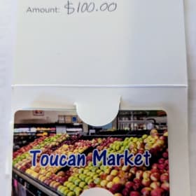 Toucan Market gift card. $100 item