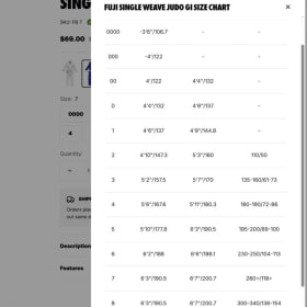 Kids White Single Weave Gi SKU: FW 3 Size 0-1 item