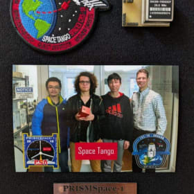 Framed PRISMSpace-1 satellite artifact item