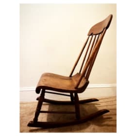 🪑 Vintage Wooden Rocking Chair — Just the Right Size! item