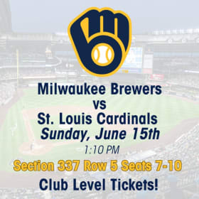 43- 4 Club Level Tickets Cardinals vs. Brewers item