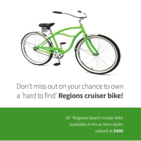 Regions beach cruiser bike item