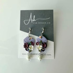 Hand Crafted Earrings - Silver  Pearl item