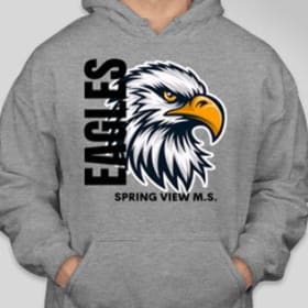 #1 Grey w/ Eagle, BLACK font Youth L-XL, Adult XS-XL item