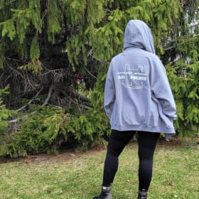 Veste à capuchon grise pâle (X-large) item