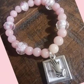 Touched by a Lamb Praying Hands Charm Braclet item