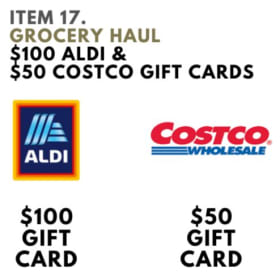 17. Aldi & Costco Grocery Haul Gift Cards item