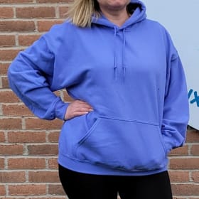 Chandail à capuchon (Hoodie) bleu lavande (X-large) item