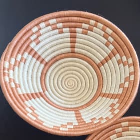 Large Apricot Woven Basket item