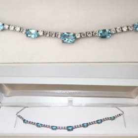 Genuine Blue Topaz 16" Necklace item
