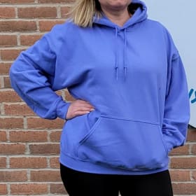 Chandail à capuchon (Hoodie) bleu lavande (Medium) item