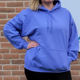 Chandail à capuchon (Hoodie) bleu lavande (Large) item