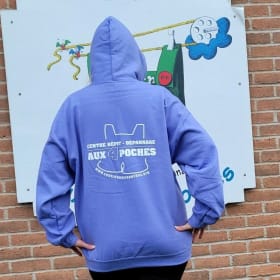 Chandail à capuchon (Hoodie) bleu lavande (Large) item