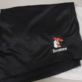 Adult Black Mesh Shorts Roosters (Size XXL / 2XL) item