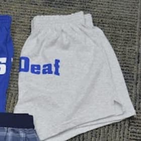 Gray Shorts with "RISDeaf" on back (Size X-LARGE) item