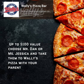 Join Mr. Dan or Ms. Jessica at Wally’s Pizza Cameron Park item