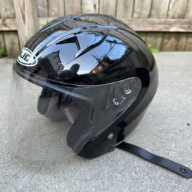🏍️ Black 3/4 Motorcycle Helmet – Unisex (M) item