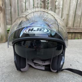 🏍️ Black 3/4 Motorcycle Helmet – Unisex (M) item