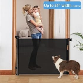 Veraste Retractable Baby Gate, Mesh Baby Gate item