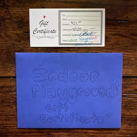 Gift Certificate- All-Weather Indoor Playground (Fairmont) item