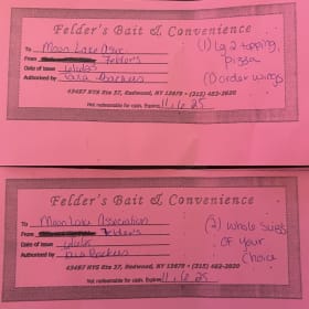 Basket # 15  Felder’s Bait & Convenience 2 winners item