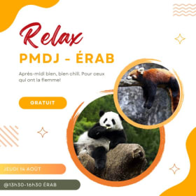 PMDJ: Relax - 14 août @13h30-16h30 ÉRAB item