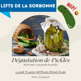 LIFT SORB: Pickles - mardi 12 août @17h45-21h45 ÉRAB item