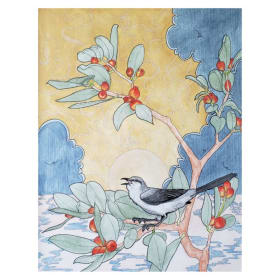"Mockingbird on a Simpson's Stopper" Print 11x14" by Wren item