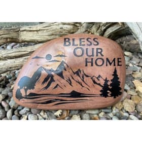 "Bless Our Home" Engraved Stone item