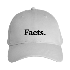 'Facts.' Hat in White item