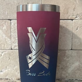 Laser Engraved Military Branch Flag Tumbler item