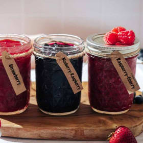 3 x 250 ML Jars of  Homemade Jam Lot 6 item