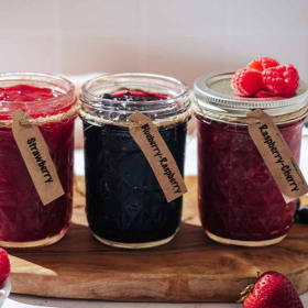 3 x 250 ML Jars of  Homemade Jam Lot 1 item
