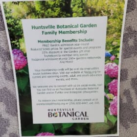 Family Membership - Huntsville Botanical Gardens. item