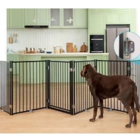No Pawblems Free Standing Dog Gate with Door item