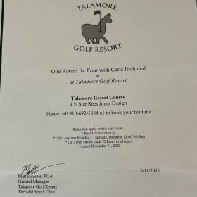 Premier Golf Escape for Four: One Round at Talamore Golf item