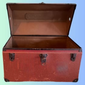 Vintage Pet Carrier Display Piece - Mid-Century Travel Case item
