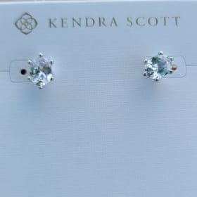 Kendra Scott Caitlin Silver Crystal Stud Earrings item