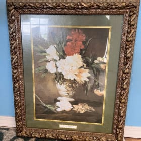 “Bunch of White Peonies” Framed art item