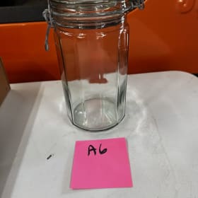 A6- Clear Glass Canister item